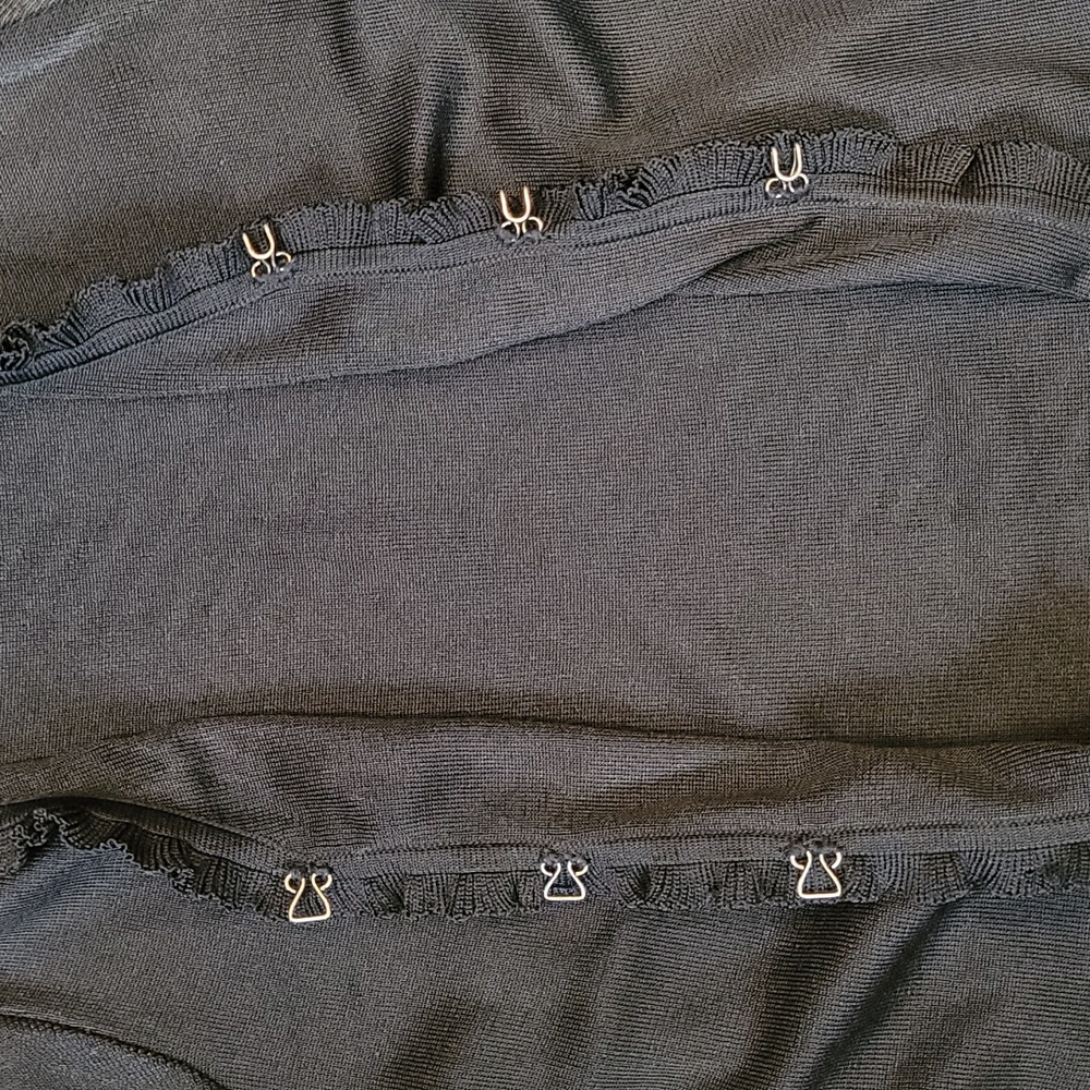 Black Ruffled Cardigan ‼️ - Picture 3 of 6